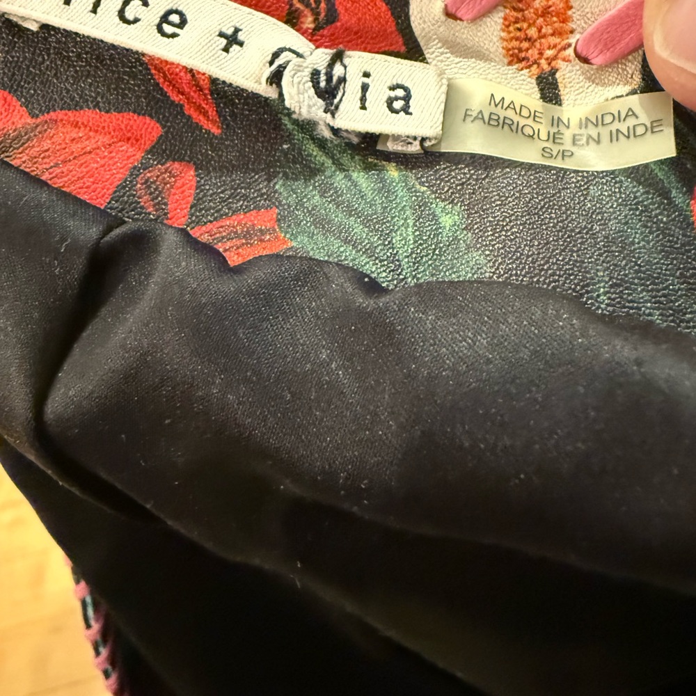 Alice + Olivia Zeta Floral Multicolor Leather Jacket - Picture 9 of 10